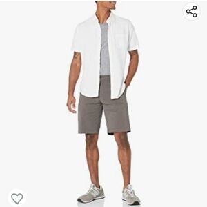 Goodthreads Men's Slim-Fit 11" Flat-Front Comfort Stretch Chino Short Size 34